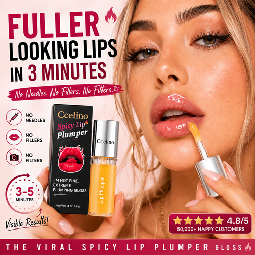 Ccelino®Edible Spicy Lip Plumper - Fuller-Looking Lip Plumper Gloss