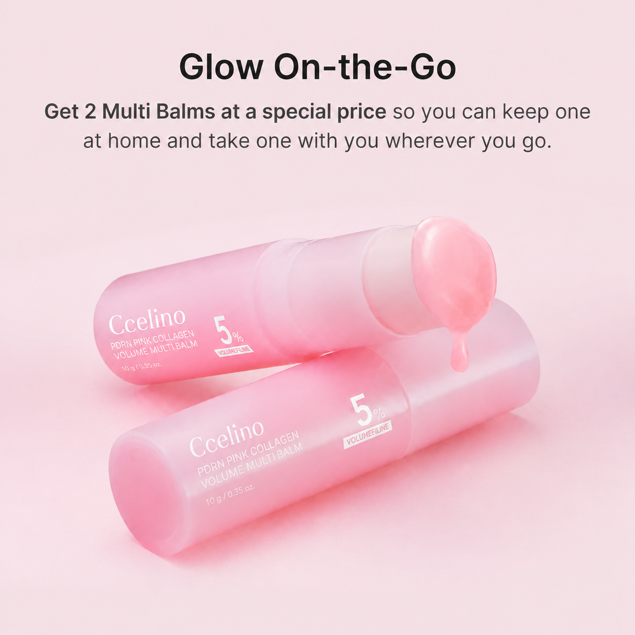 Last Day Buy 1 Get 1 Free Ccelino Korean PDRN Pink Collagen Volume Multi Balm
